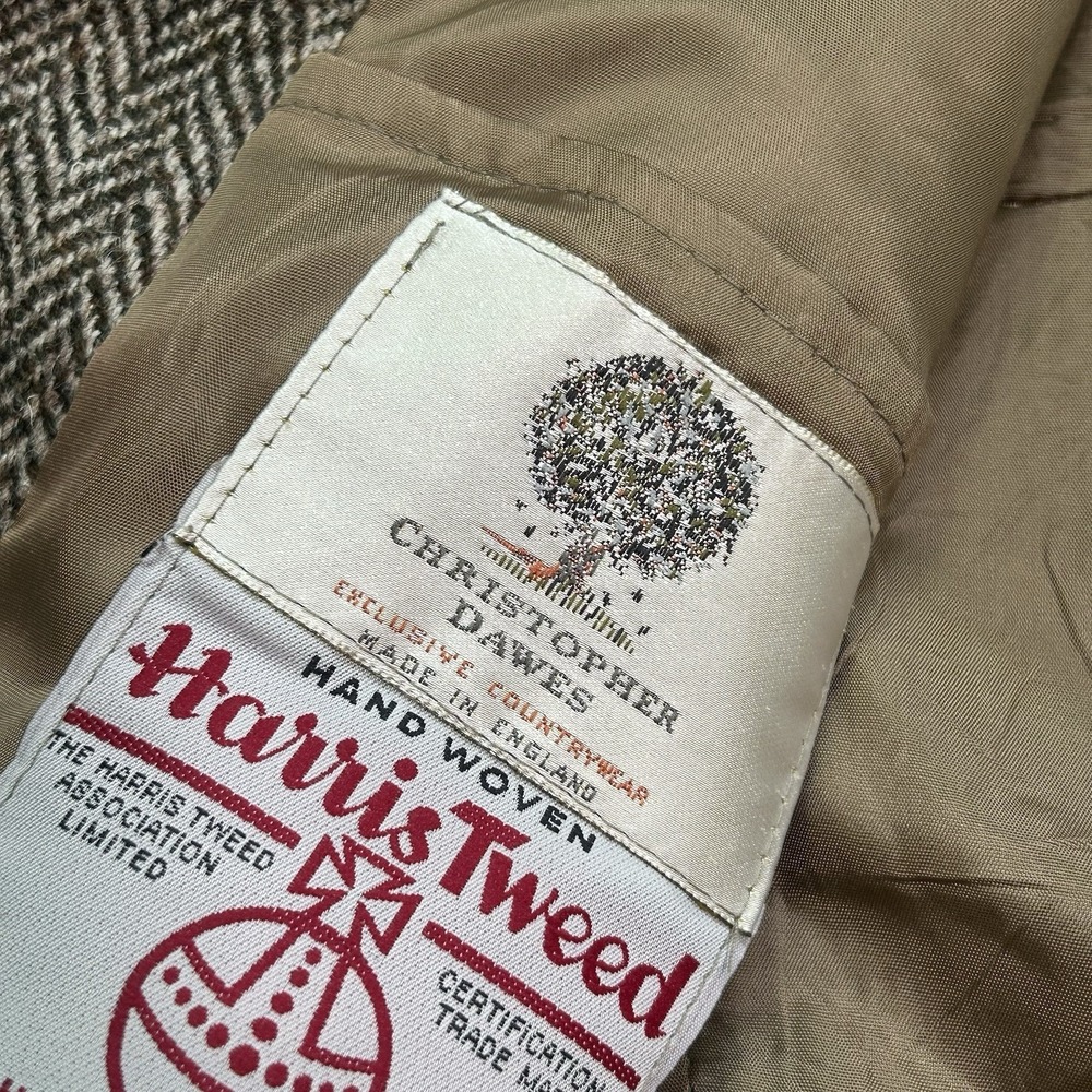 Christopher Dawes Harris Tweed Hunting Shooting Wool Jacket Blazer Mens 42 Reg - Picture 9 of 16